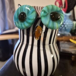 Handblown Glass Owl Figurine